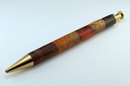 0083 - Segmented Titanium Gold Long Click "Red Ones"