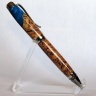 0066 - Wormy Maple Black Titanium/Rhodium Cigar Pen