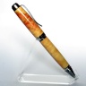 0060 - Flame Box Elder Black Titanium Cigar Pen