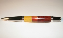 0032 - "Sunset" Black Titanium/Platinum Sierra Pen
