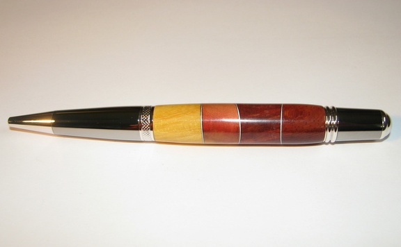0032 - "Sunset" Black Titanium/Platinum Sierra Pen
