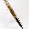 0096 - "Buck" Black Titanium/Rhodium Sierra Pen (51855 visits) This pen features an intricate barrel with a laser-cut buck. The antlers are even inlayed with genui... 0096 - "Buck" Black Titanium/Rhodium Sierra Pen