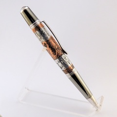 0103 - Steampunk Black Titanium/Rhodium Sierra Pen
