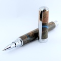 0119 - Spalted Maple Chrome Magnetic Graduate Pen