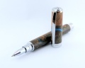0119 - Spalted Maple Chrome Magnetic Graduate Pen